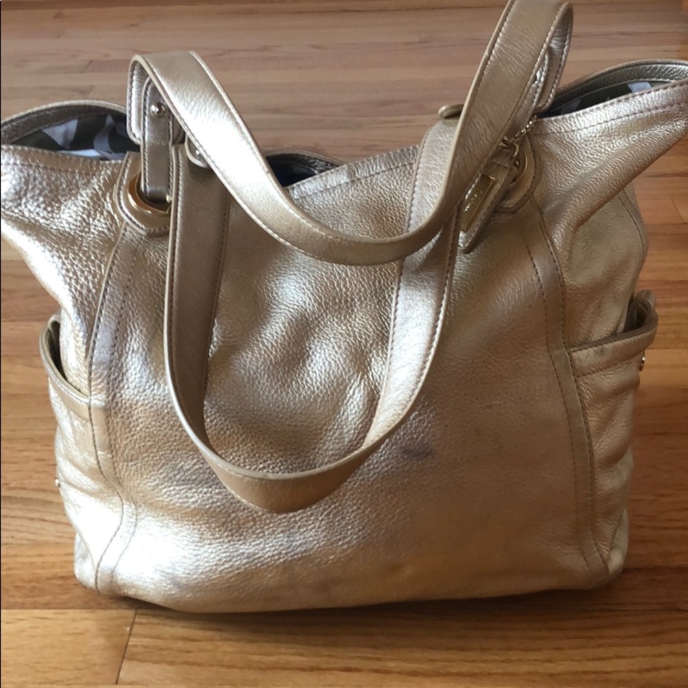 Cole Haan gold tote bag